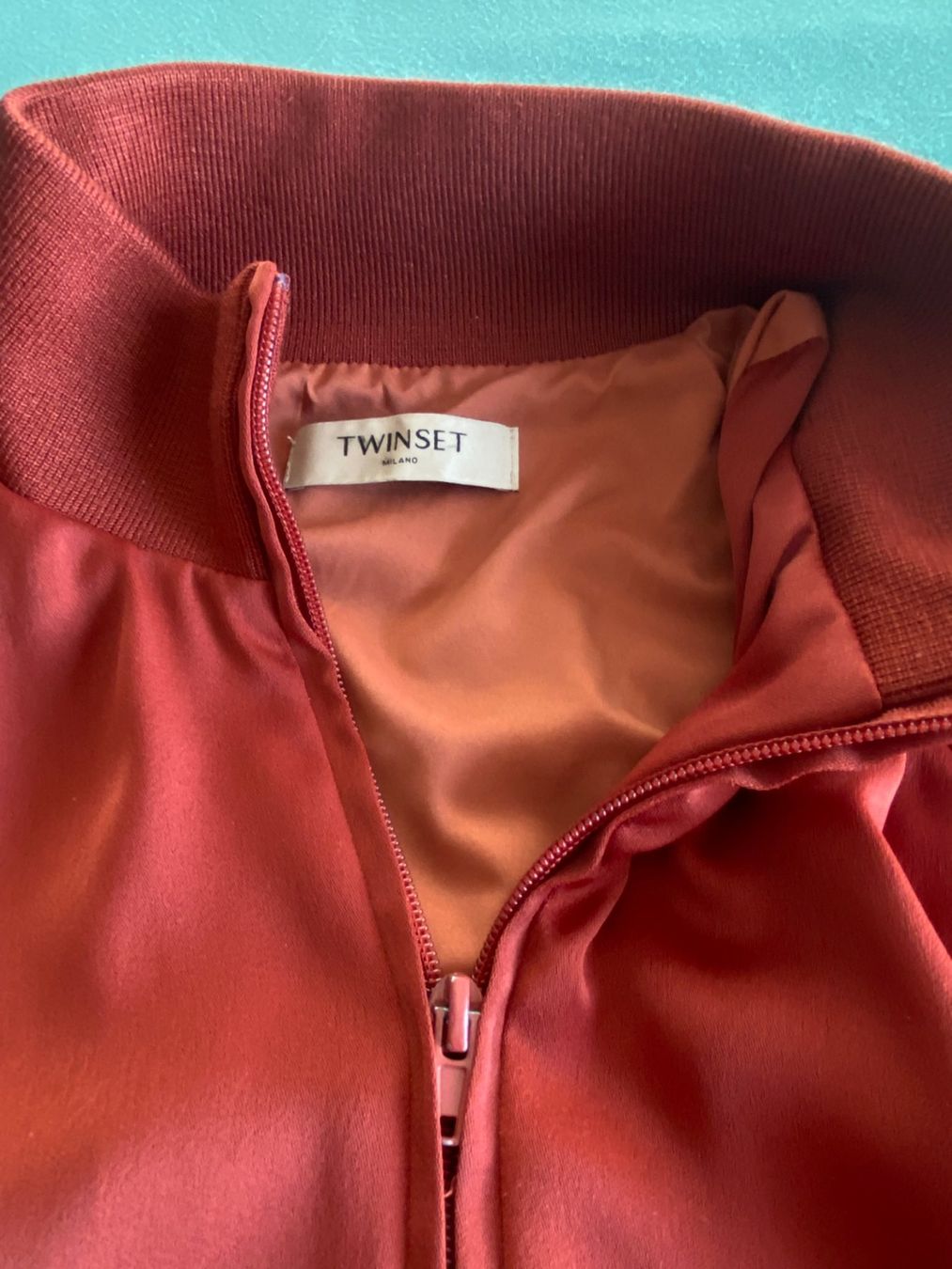 Twinset Jacken: Edel Trainer-JackeTWINSET, Gr. 44, rot/lachs, Gr. 44 – Gebraucht aus Gümligen von Primeselection 2