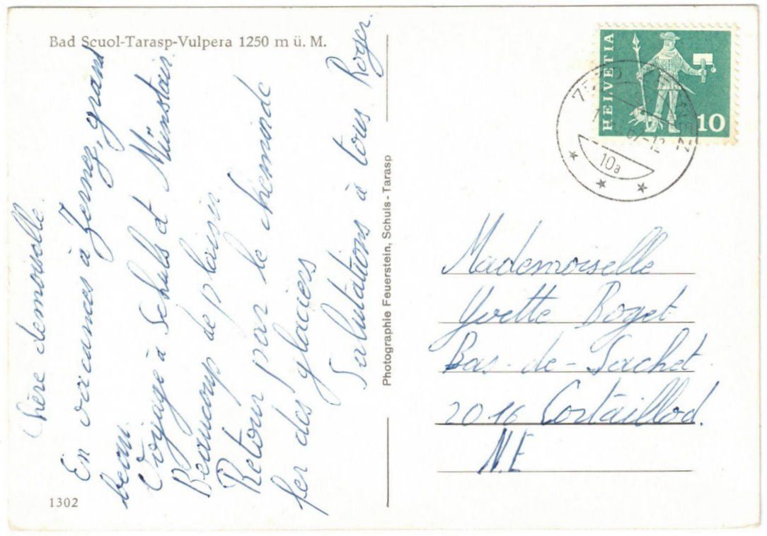 Cartoline postali: Scuol - 4 Bild AK – Usato da Binningen venduto da Mountainrider 1