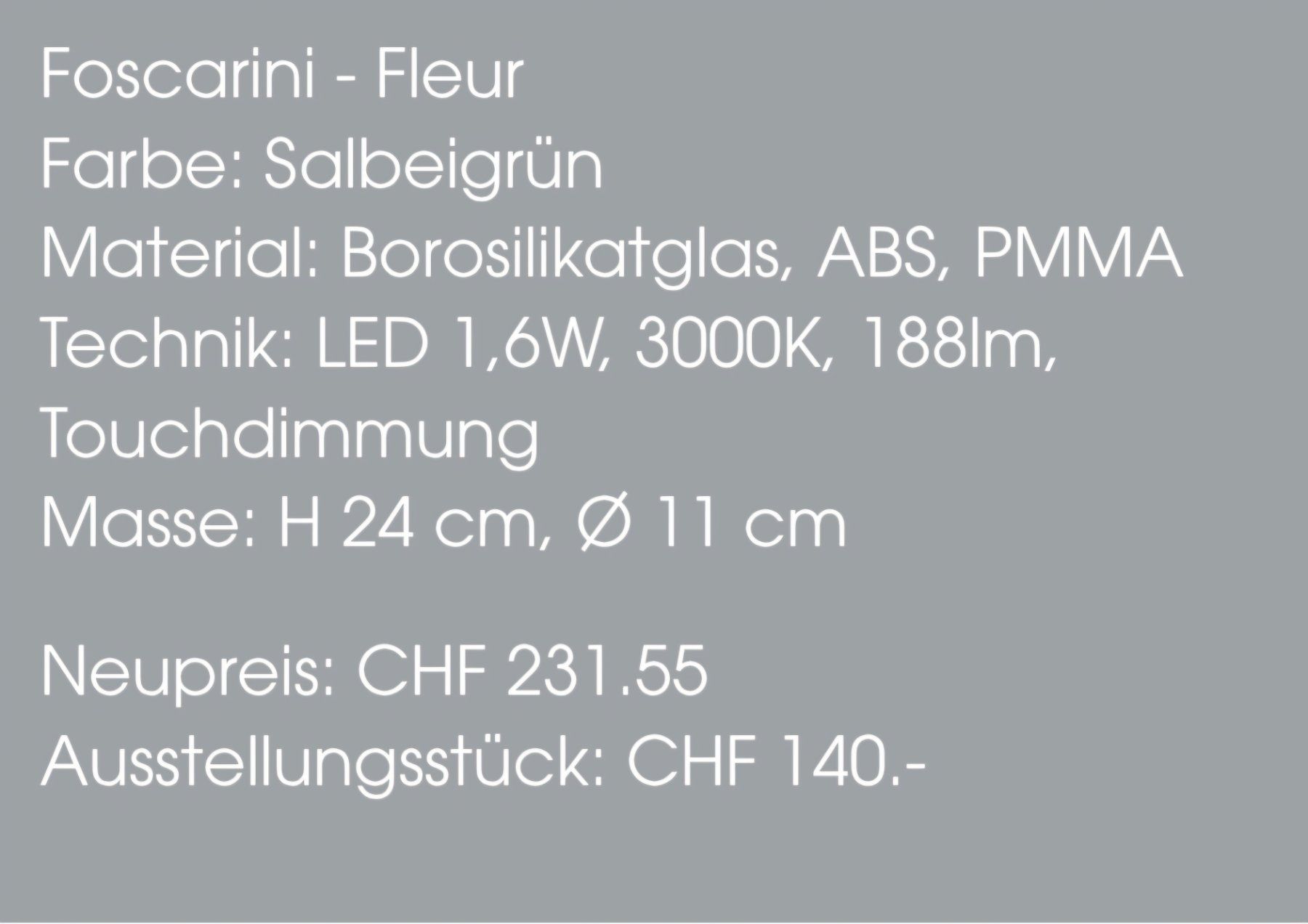 Artemide Lampen: Tisch Akku-Leuchte LED, Fleur von Artemide – Neu (gemäss Beschreibung) aus Binningen von Masc61 1