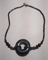 Hämatit Kette Ring 42cm