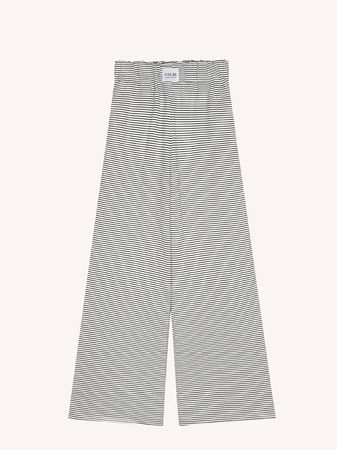 Stoffhose schwarz/weiss gesteift