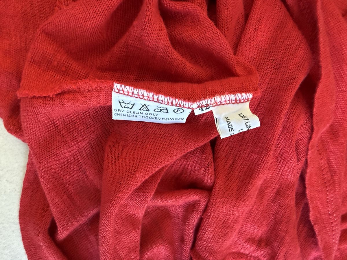 Blusen: UMBERTO GINOCCHIETTI Pullover rot Grösse M 100% Leinen – Neu (gemäss Beschreibung) aus Nänikon von Monimos 7