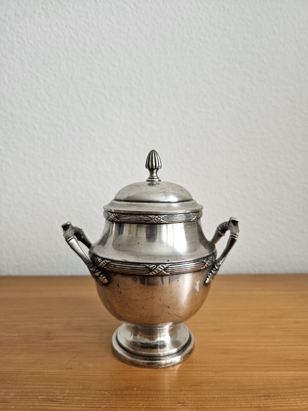 Geschirrsets: 3 tlg. Set Kaffee Service Messing versilbert ca. 1920 rar – Gebraucht aus Wiezikon b.Sirnach von wiezikon.vintage 3