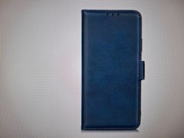 Leder Tasche Dunkelblau für Samsung Galaxy S23