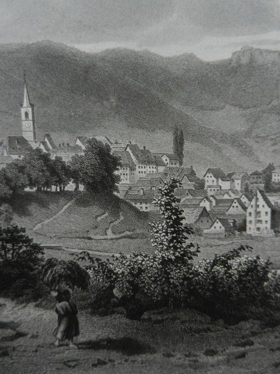 Gravures: Liestal Basel Landschaft Rohbock – D'occasion à Risch par Antikfee 6