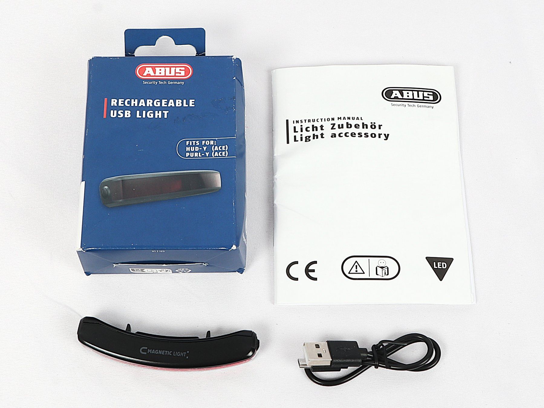 Lampade: ABUS Rechargeable USB Light – Nuovo (secondo la descrizione) da Steinen venduto da Restwert_Steinen