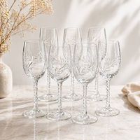 Lot de 12 verres en cristal  vin blanc / champagne