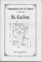 Topographische Karte (Dufour) ST.GALLEN 1915 (Hochformat)