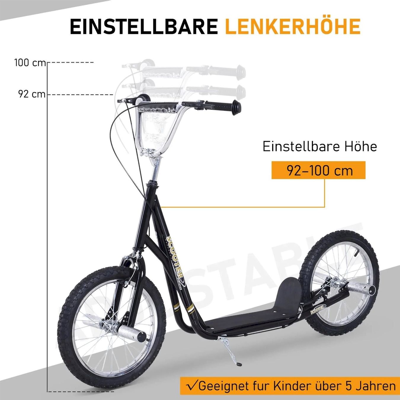 Veicoli per bambini: Kinderroller Luftbereifung + Handbremse – Nuovo e nell'imballaggio originale da Bottighofen venduto da zaap 1