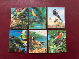 1970 Yemen 3D Marken Vögel Satz  ** Luxus (4085)