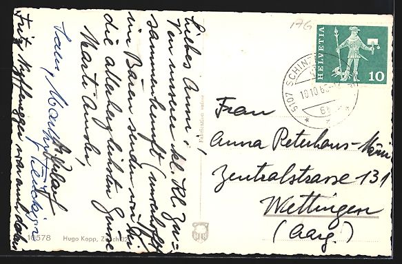 Cartoline postali: Schinznach-Dorf, Strassenpartie mit Gast – Usato da Berlin venduto da bartko-reher 1