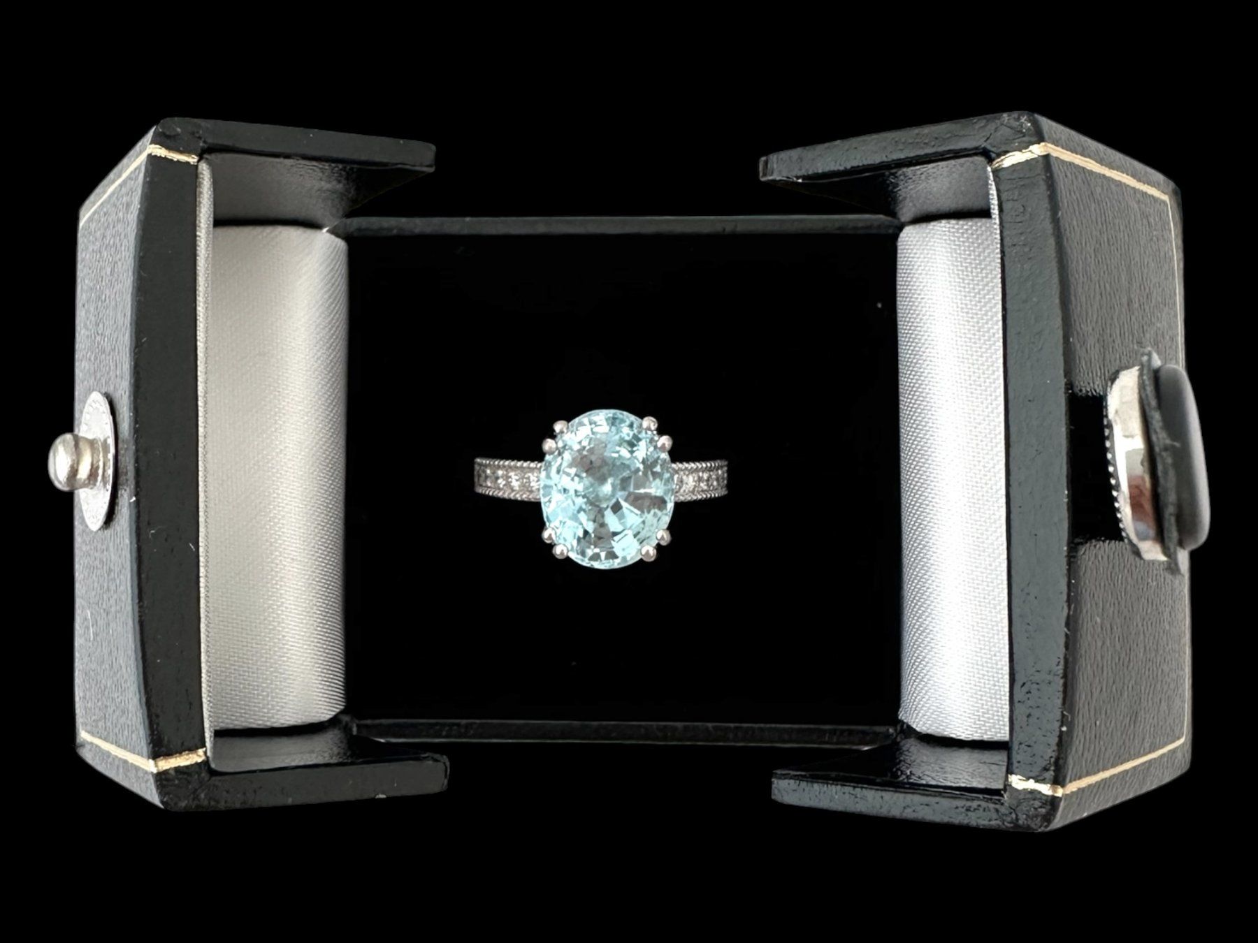 Anelli: Vintage Aquamarin - Diamant - Ring, ca 5.0 ct – Usato da Zuzwil SG venduto da artimmo 7