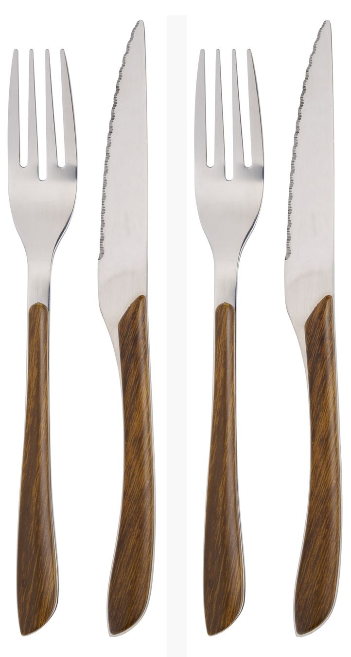 Set di posate: Besteck Set Holzoptik - 4tlg. - Braun – Nuovo e nell'imballaggio originale da Bremgarten AG venduto da simpliCH