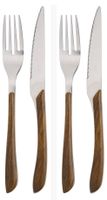 Besteck Set Holzoptik - 4tlg. - Braun