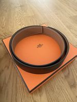 Hermès Gürtel 100cm Schwarz/Braun