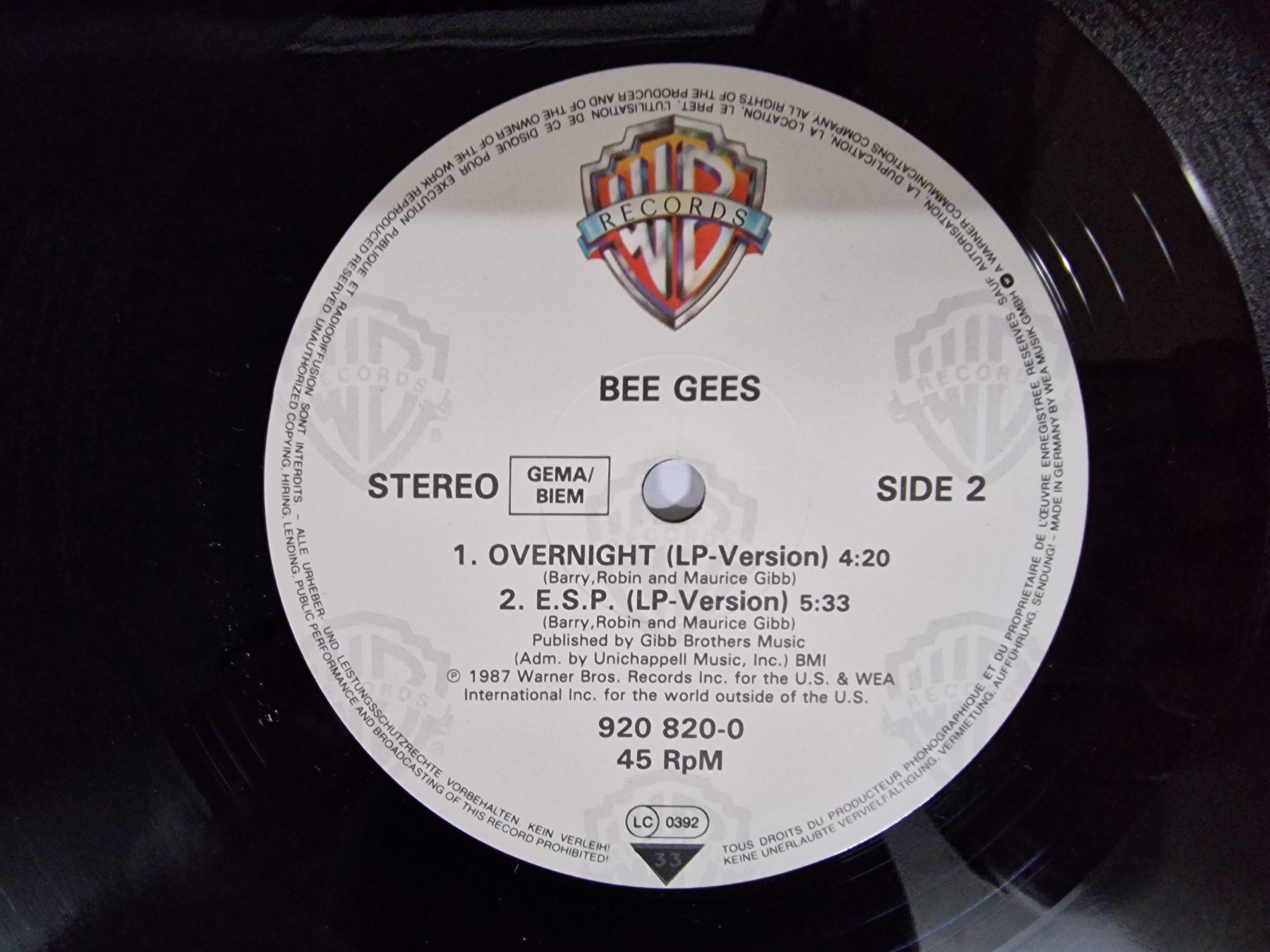 Dischi in vinile: Bee Gees Maxi-Single – E·S·P – Usato da Root venduto da atelier22 2