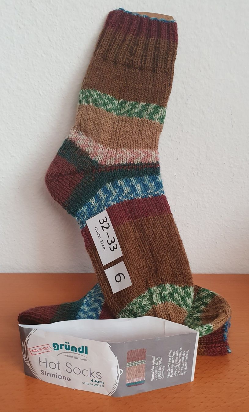 Calze per bambini: Kinder-Socken 32-33,  Nr 6 – Nuovo e nell'imballaggio originale da Winterthur venduto da Baer49