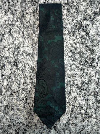 Ermenegildo Zegna Seidenkrawatte Paisley dunkelgrün