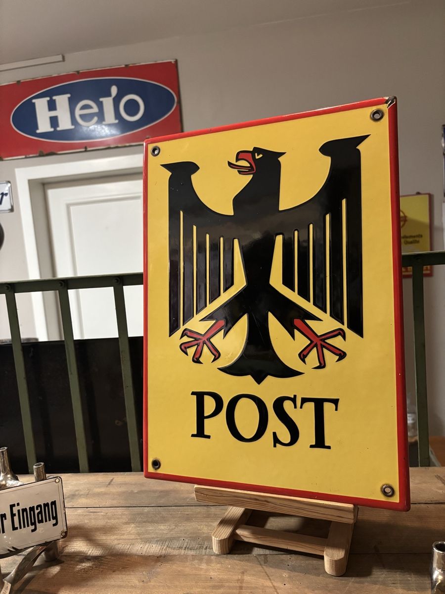 Insegne: Emailschild, deutsche Post, Adler, abgekantet – Usato da Staufen venduto da timelessvintage 1
