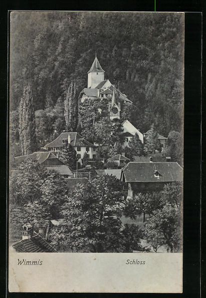 Cartoline postali: AK Wimmis, Schloss, 1907 – Usato da Berlin venduto da bartko-reher