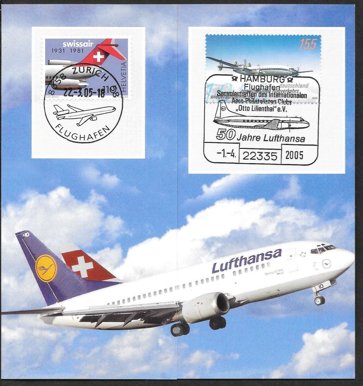 Tutti i francobolli: Sonderfolder Swiss zur Lufthansa 2005 – Nuovo (secondo la descrizione) da Olten venduto da clotaldi