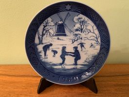 1989: Weihnachtsteller Royal Copenhagen, Dänemärk, original