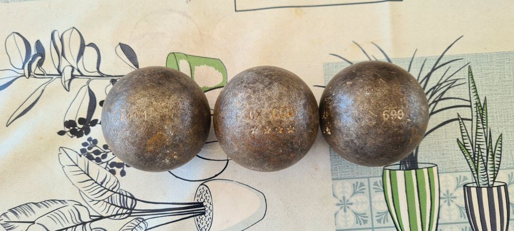 Vintage Sportcraft Rivoli Bocce Set 113mm Balls In Canvas Tote