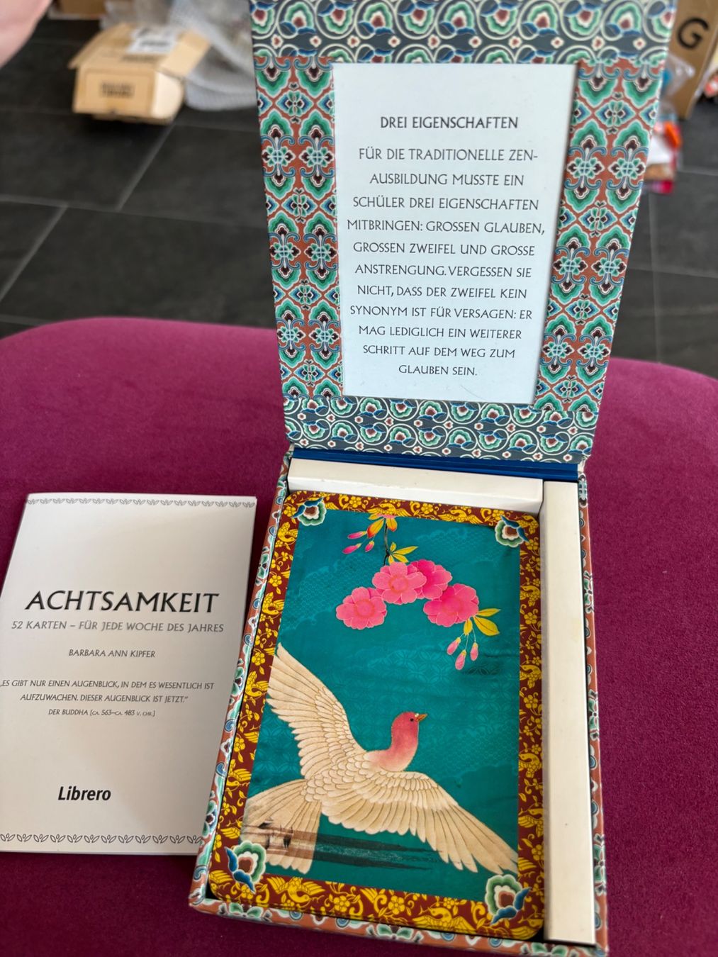 Karten: Achtsamkeit farbige Karten / Aufstellhalter – Gebraucht aus Stadel von Chanel_5 5