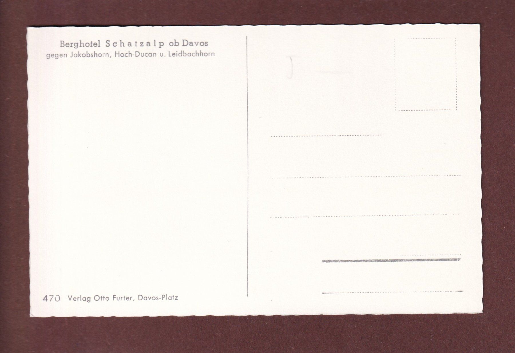 Cartoline postali: DAVOS - Berghotel Schatzalp – Usato da Pully venduto da nicecards 1