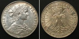 Vereinstaler FRANKFURT Taler 1860 Silber ERHALTUNG! unz-