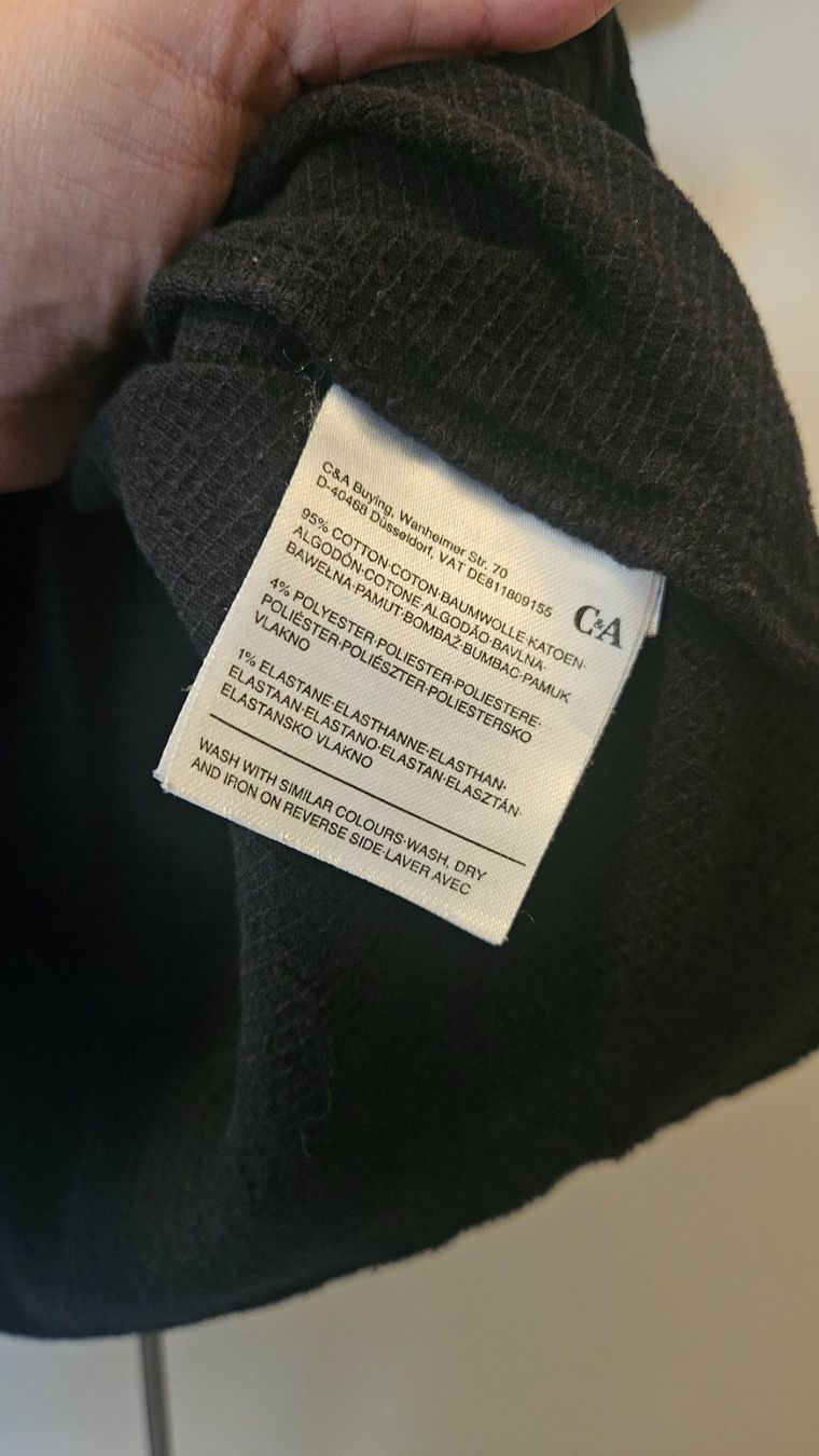 C&A Camicette: Camicetta cotone nero C&A tg.XL da annodare – Usato da Melano venduto da H-Sara 3