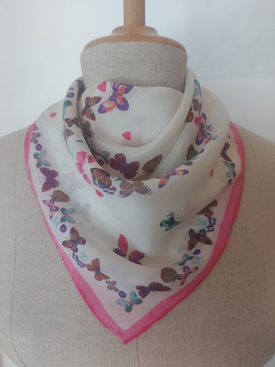 SUPERBE FOULARD CODELLO 100% soie TBEG vintage scarf 86 x 87 cm EUR 60,00 - FR