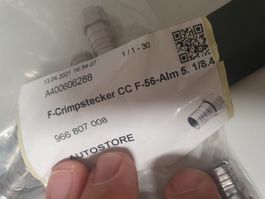 F-Crimpstecker CC F-56-Alm 5. 1/8.4 Antennen Stecker