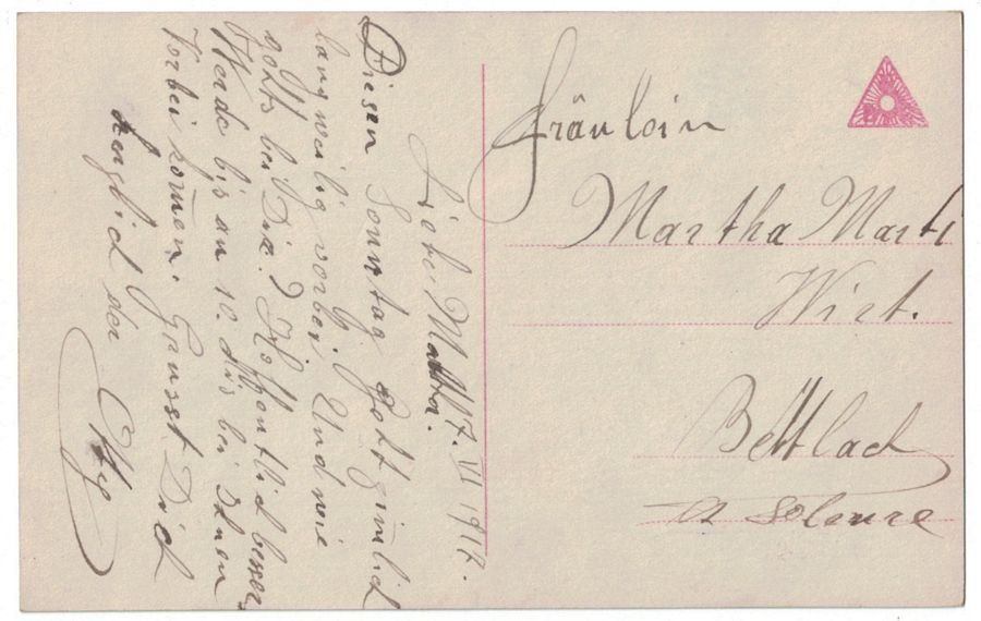 Cartoline postali: Romantik - Junge Dame befragt das Gänseblümchen: "Passionéme – Usato da Frauenfeld venduto da POML 1