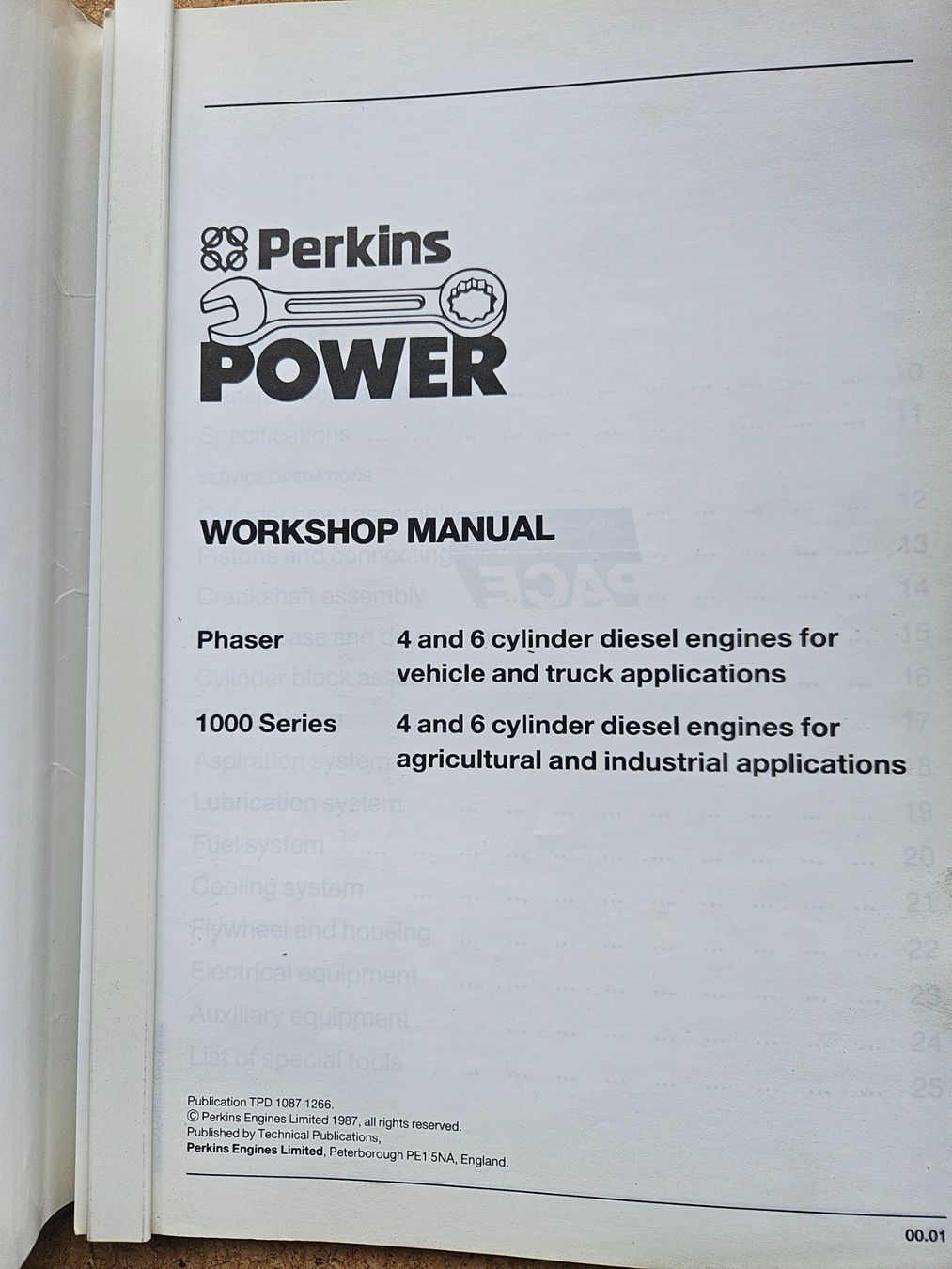 Libri: Perkins 1000 Phaser Reparaturanleitung – Usato da Hohentannen venduto da Spez88 1