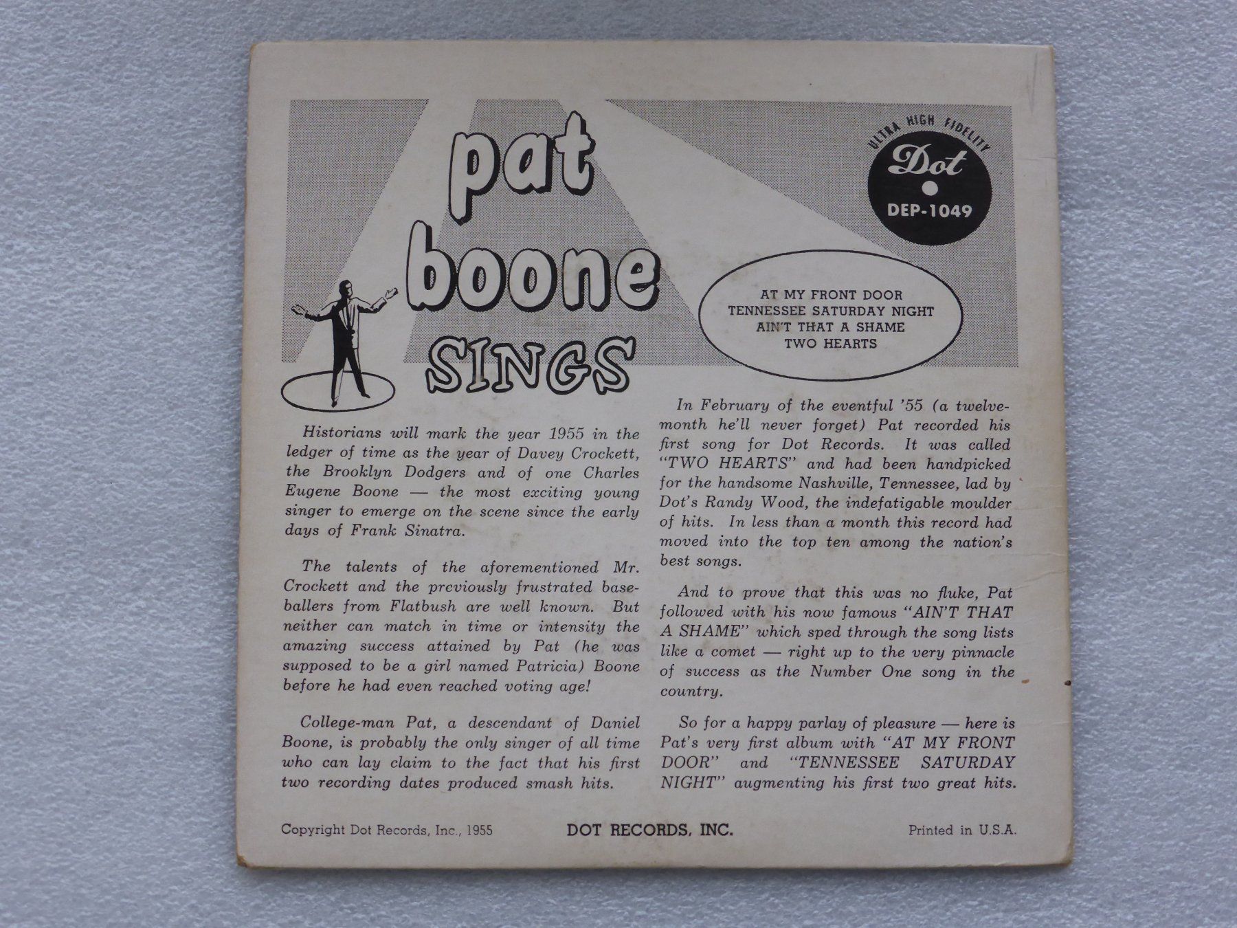Vinyles: Vinyl Single   EP  PAT BOONE – D'occasion à Küssnacht am Rigi par Mondkinder 3