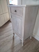 Nachttisch mit Marmorplatte, Shabby Chic, Vintage