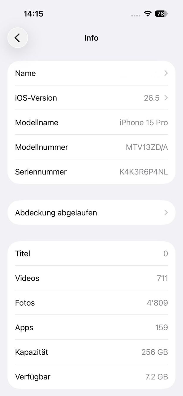 Apple Handys / Smartphones: iPhone 15 Pro | 256GB | BLACK | TOP ZUSTAND – Gebraucht aus Seuzach von Chris1979 4