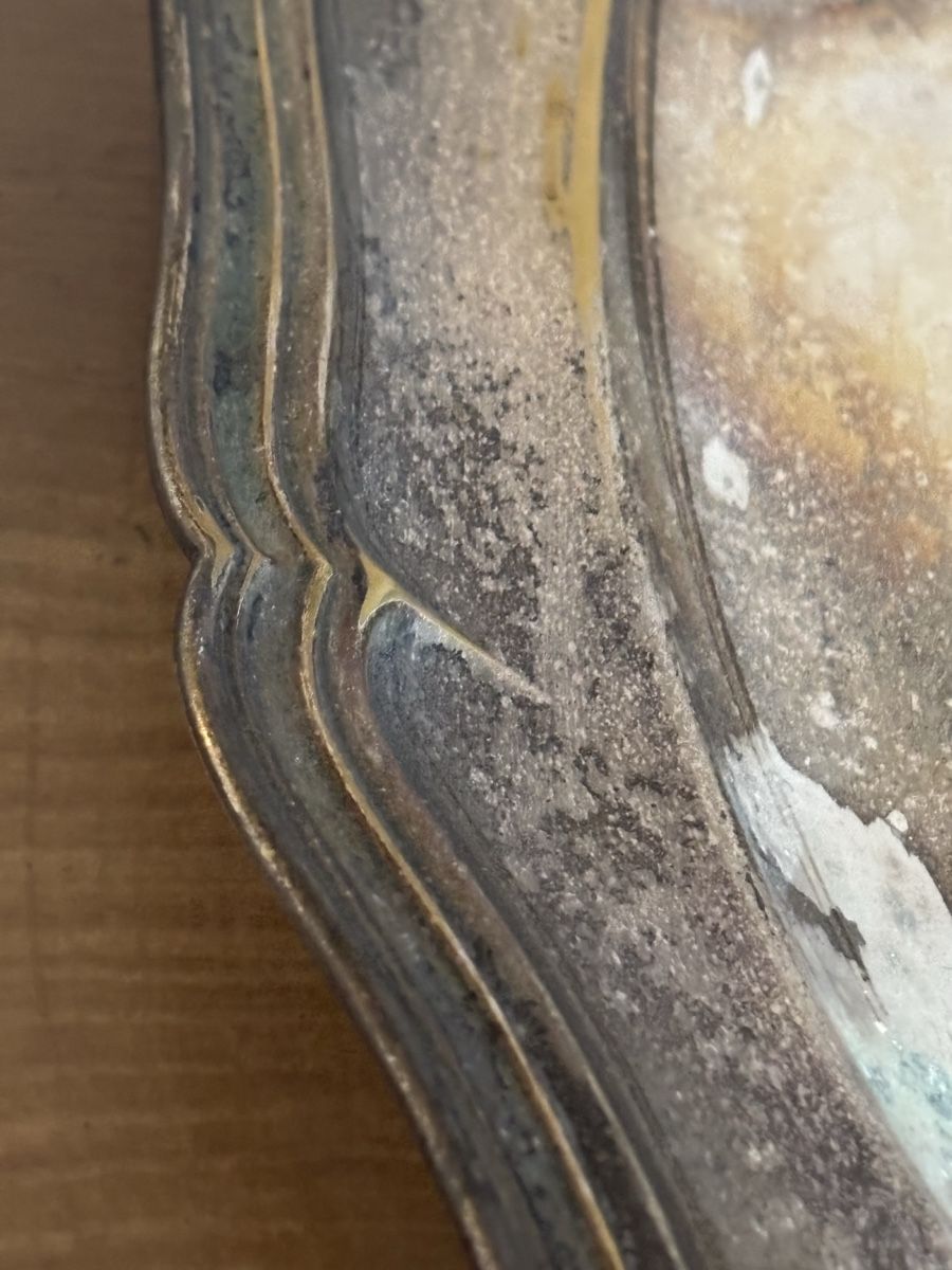 Tutte le decorazioni: Antikes versilbertes Vintage Serviertablett 46 cm – Usato da Orpund venduto da BlackEagel80 2