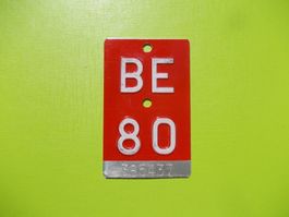 Velonummer / Fahrradnummer BE 80