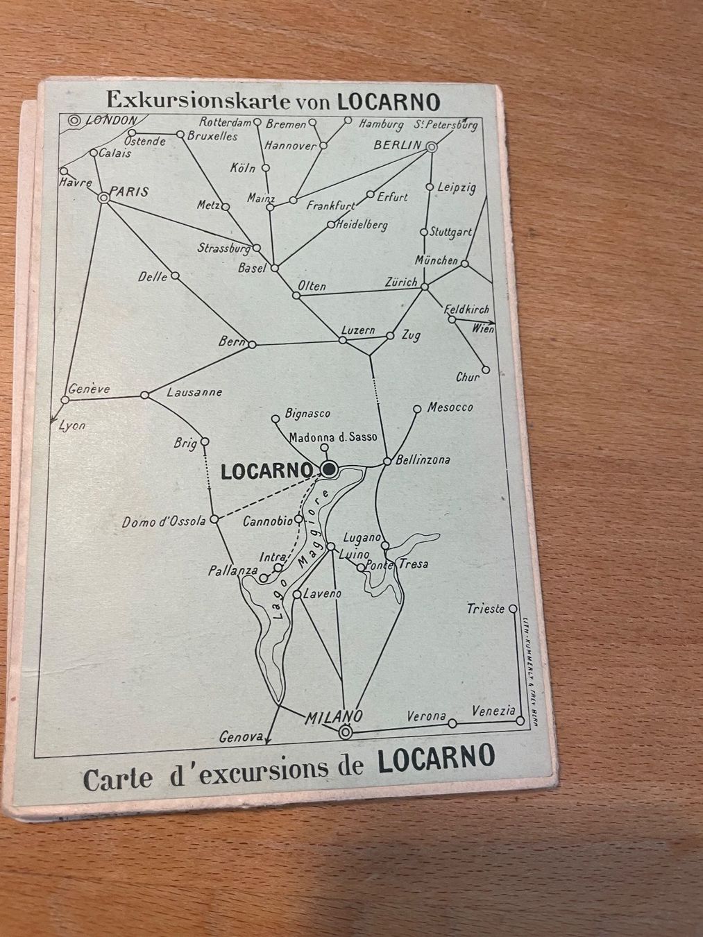 Cartine & Atlanti: Landkarte Locarno, ca 1900 – Difettoso da Zürich venduto da Chrigelvelo 1