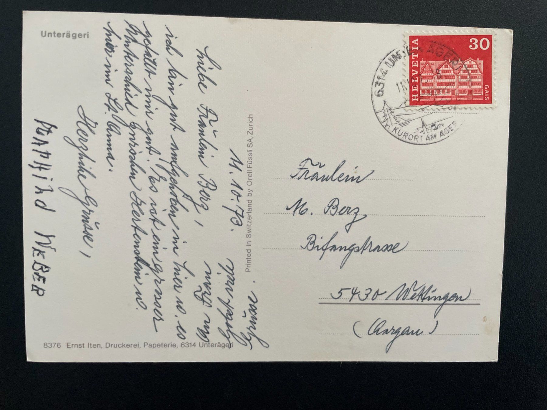 Cartoline postali: AK ZG Unterägeri – Usato da Thal venduto da Danny82 1