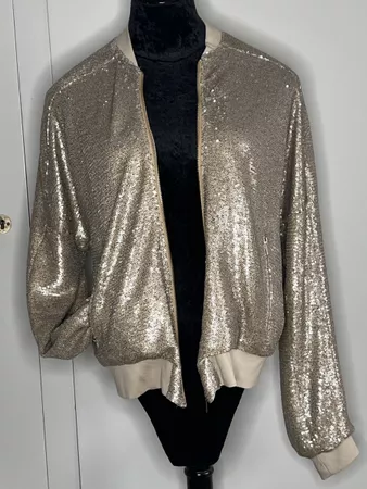 Pailletten-Jacke von Mango, Gr. S