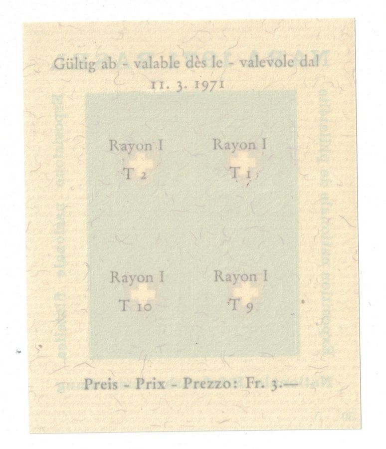 Tutti i francobolli: Gedenkblock NABA 1971 BASEL (Block 30) – Usato da Frauenfeld venduto da POML 1