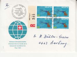 Sonderstempel S. 848 WM im Schiessen Thun