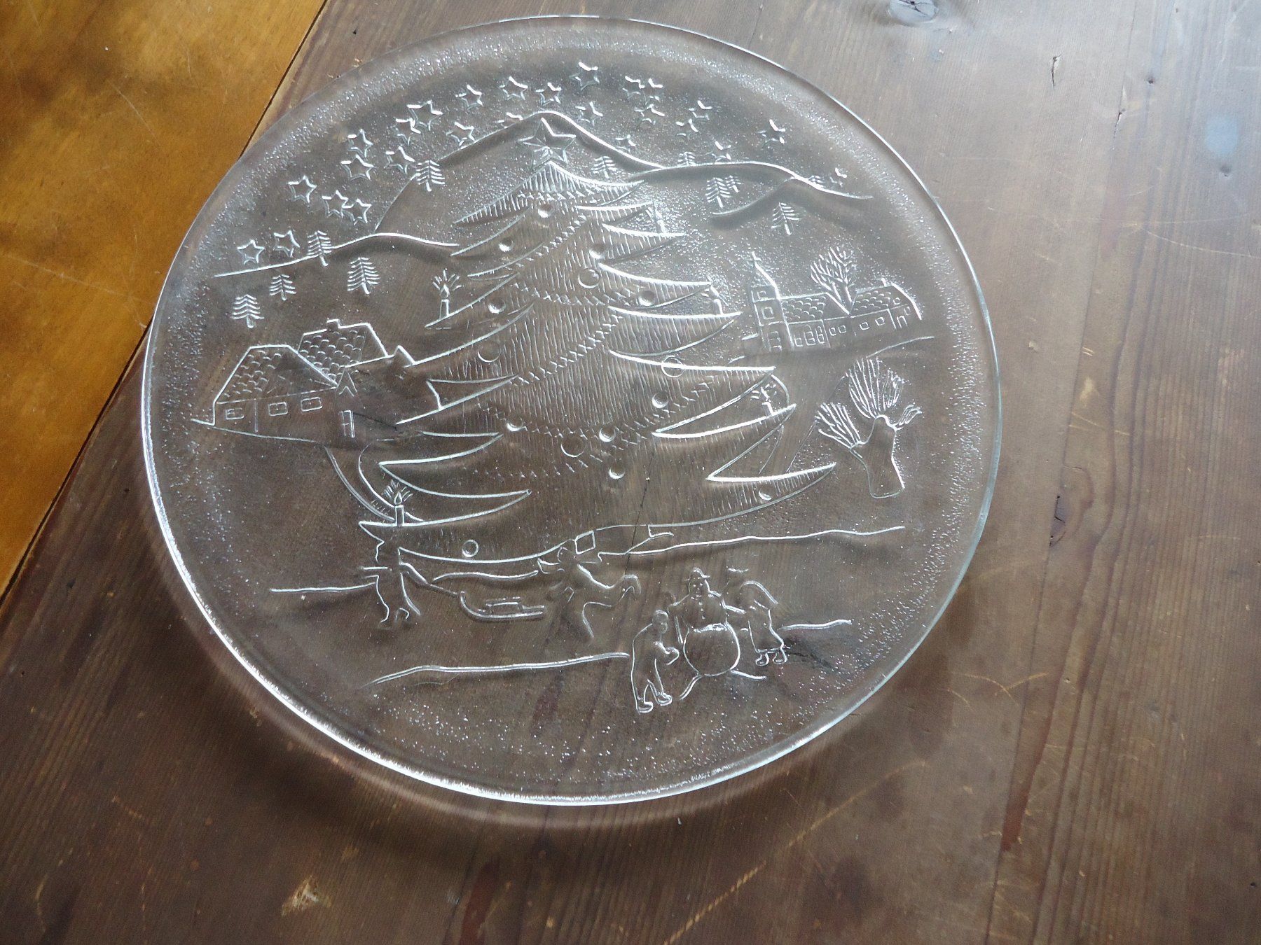 Piatti di portata: Plat en verre - Motif : Noël – Usato da Vessy venduto da mafabe