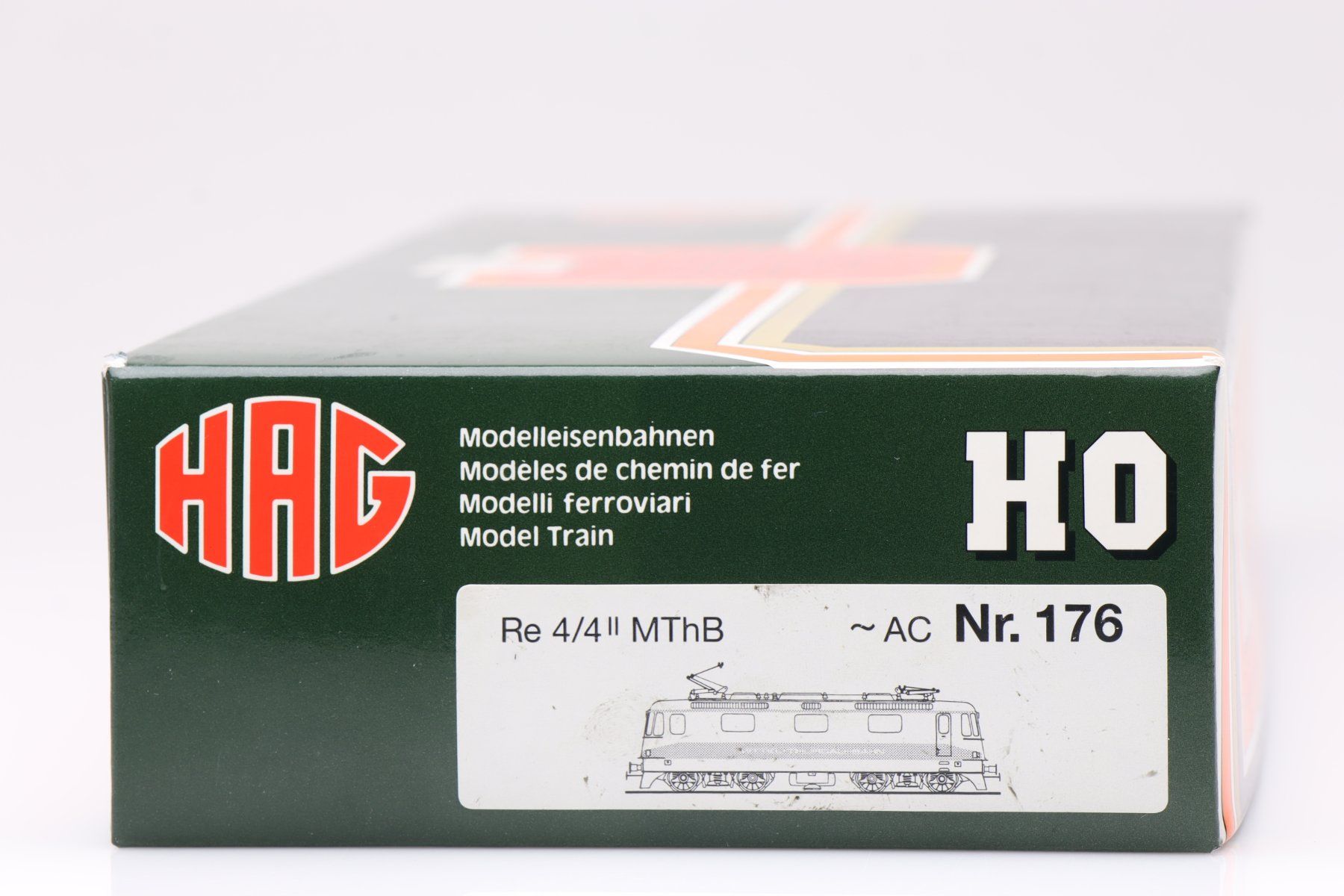 Hag Modellini di ferrovie: Hag 176 MThB Re 4/4" 21 AC, H0 – Usato da Ried (Muotathal) venduto da Modellbahn.swiss 4
