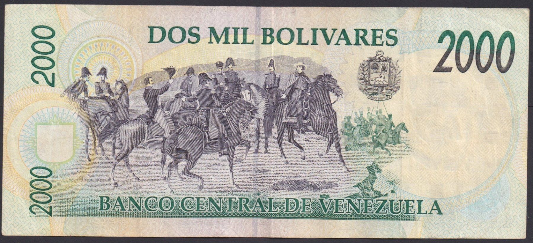 Banconote: Venezuela 2000 Bolivares 1995 – Usato da Brugg AG venduto da banknoten_muesli 1