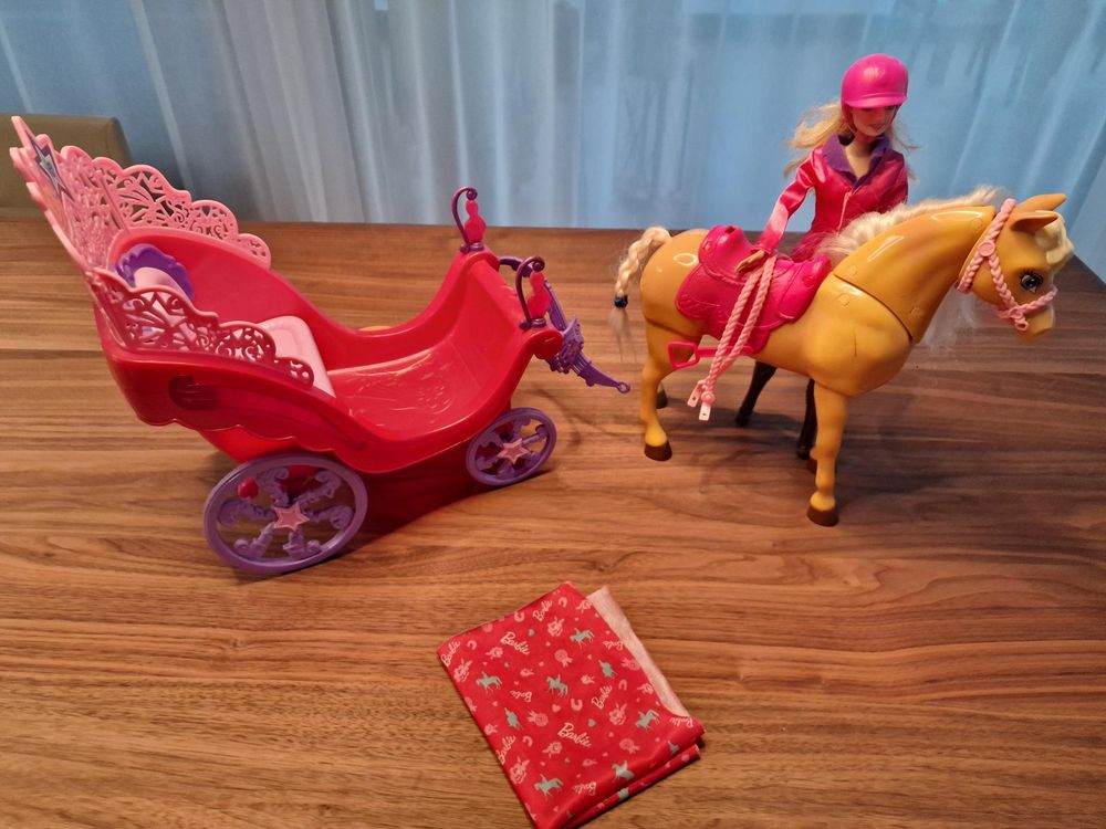 Barbie Kutsche Mit Pferd