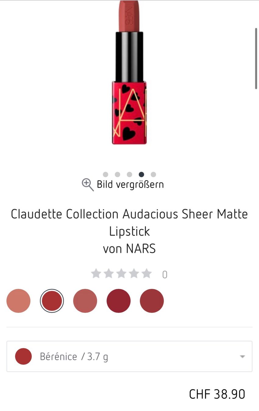 Nars Make-up: Nars Limitierter Claudette Audacious Sheer Matte Lipstick – Gebraucht aus Zürich von deruja 7